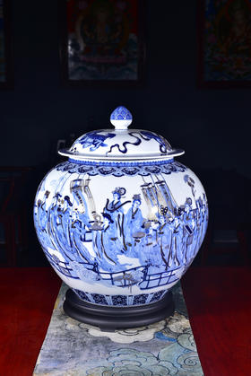 杨海新：青花描金八十七神仙卷盖罐