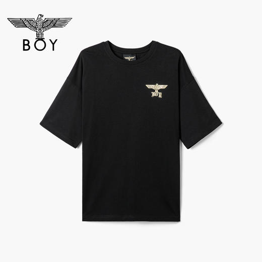 BOYLONDON短袖男女同款22春夏新品圆领烫金LOGO朋克风T恤B222N01052 商品图0