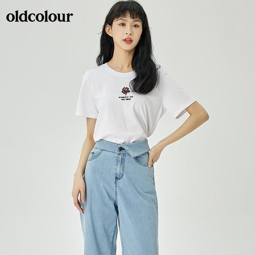 oldcolour夏季新品全棉短袖T恤女O21021120 商品图1