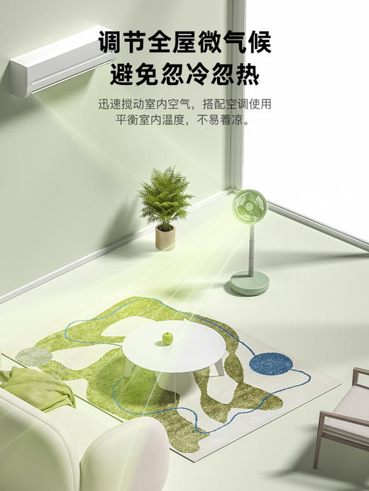 蓝宝空气循环扇家用涡轮对流遥控台地两用式摇头定时落地扇电风扇 商品图1