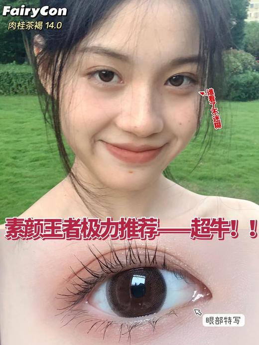 fairycon·年抛 肉桂奶茶褐 累计销量30W+片的王者；备注双眼度数 商品图1