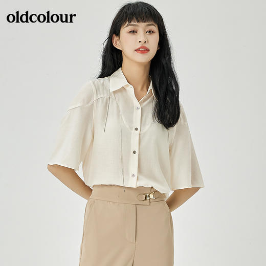 oldcolour2022夏季新品简约通勤衬衫女O21011144 商品图1
