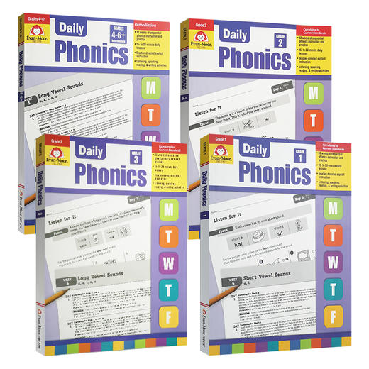 Evan-Moor Daily Phonics TE 每日练习系列 自然拼读 完整版 商品图1