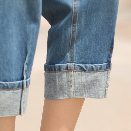 宽挽边八分牛仔裤222KZ018 商品图4