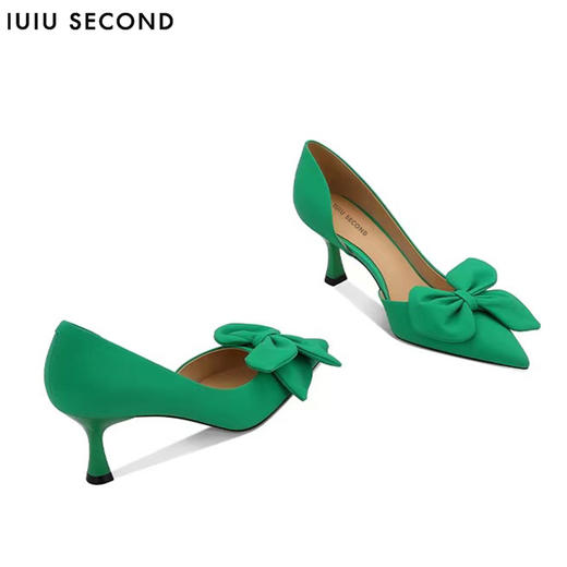 IUIU SECOND 2022夏新款优雅花朵尖头侧空凉鞋高跟鞋U22AH11211 商品图3