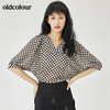 oldcolour2022夏季新品休闲宽松格子套头衫女O21012157 商品缩略图4