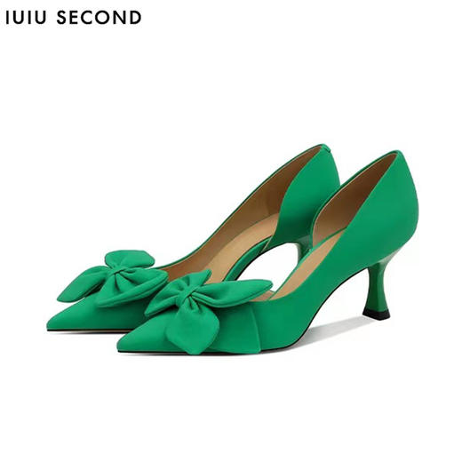 IUIU SECOND 2022夏新款优雅花朵尖头侧空凉鞋高跟鞋U22AH11211 商品图2