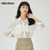 oldcolour2022夏季新品设计感通勤七分袖衬衫女O21012141 商品缩略图6