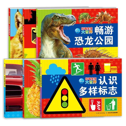 好奇宝宝大世界 启蒙认知畅游恐龙公园/名车/国旗/动物 黑白识字卡 湖北少年儿童出版社 0-6岁孩子的科学启蒙小百科全书 海豚传媒 商品图0