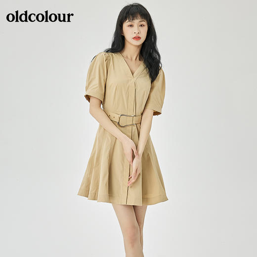 oldcolour2022夏季新品简约通勤连衣裙O22101202 商品图4