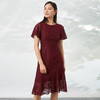 EITIE爱特爱夏季新款时尚优雅通勤显瘦a字气质收腰蕾丝连衣裙B2207976 商品缩略图4