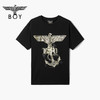 BOYLONDON短袖男女同款22春夏新品烫金老鹰黎明启航系列T恤B222N01048 商品缩略图0