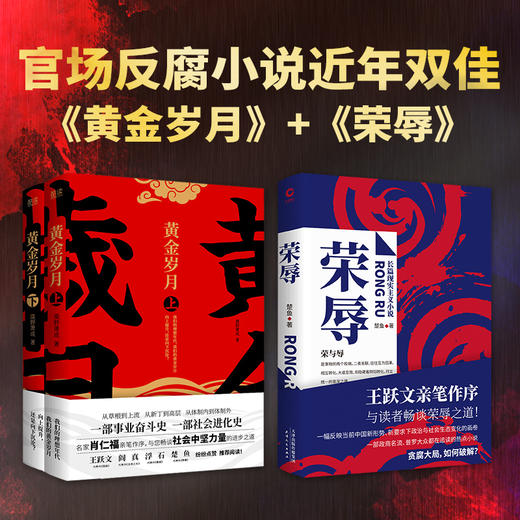 正版包邮 荣辱+黄金岁月 仕途升迁荣辱 官场黄金岁月 官场小说近年双佳 聚焦政商关系反腐民生热点 商品图0