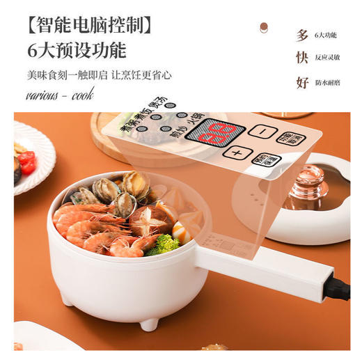 抖音爆款电煮锅宿舍学生锅电热锅家用多功能一体小电锅小型煮面锅电热火锅 商品图6