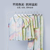 【女士】U+EMXEE嫚熙晕染睡衣女大艺术家仿真丝家居服长袖薄款夏 商品缩略图4