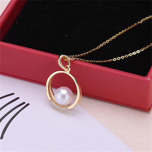  预售|7-8mm正圆无暇强光S925银AK淡水珠项链 .潮快闪[福利品] 商品图1