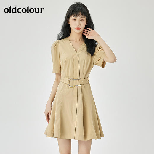 oldcolour2022夏季新品简约通勤连衣裙O22101202 商品图3