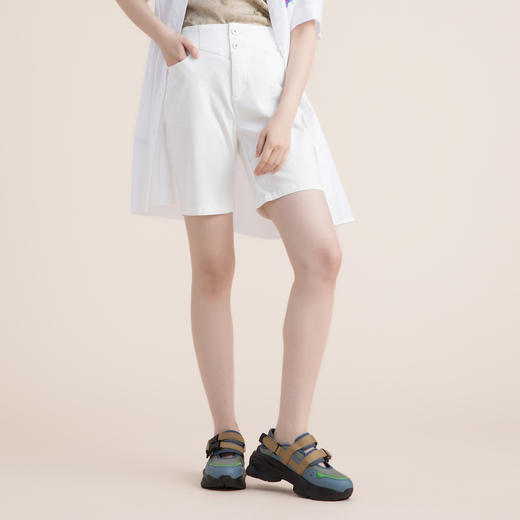 谜底牛仔短裤女2022夏季新款小个子高腰显瘦修身牛仔裤222MK0559 商品图1