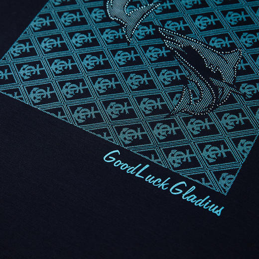 GOOD LUCK/德鲨烫钻印花亲肤柔软圆领短袖T恤LY23572 商品图7