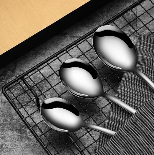 加厚304不锈钢勺长柄杓  吃饭勺子韩式成人儿童家用拌饭勺喝汤勺 商品图3