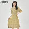 oldcolour2022夏季新品通勤休闲碎花连衣裙O21101181 商品缩略图2
