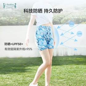 【58元任选2件单件不退】i-baby/英伦宝贝儿童凉感骑行裤 五分裤夏款 户外运动裤 亲子裤夏季薄