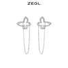 ZEGL设计师蝴蝶流苏耳环女长款2021年新款高级感耳钉925银针耳饰 商品缩略图0