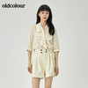 oldcolour2022夏季新品通勤简约短袖衬衫女O21012102 商品缩略图1