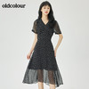oldcolour2022夏季新品休闲通勤短袖连衣裙O21101105 商品缩略图4