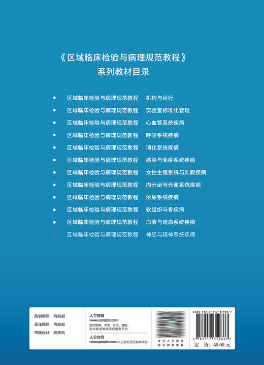 区域临床检验与病理规范教程  神经与精神系统疾病 2022年4月培训教材 9787117319867 商品图2