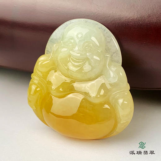 派瑞翡翠 翡翠佛 糯冰种 黄翡 商品图2