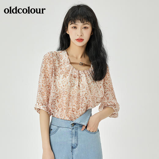 oldcolour夏季新品通勤宽松简约设计感套头衫女O22012230 商品图4