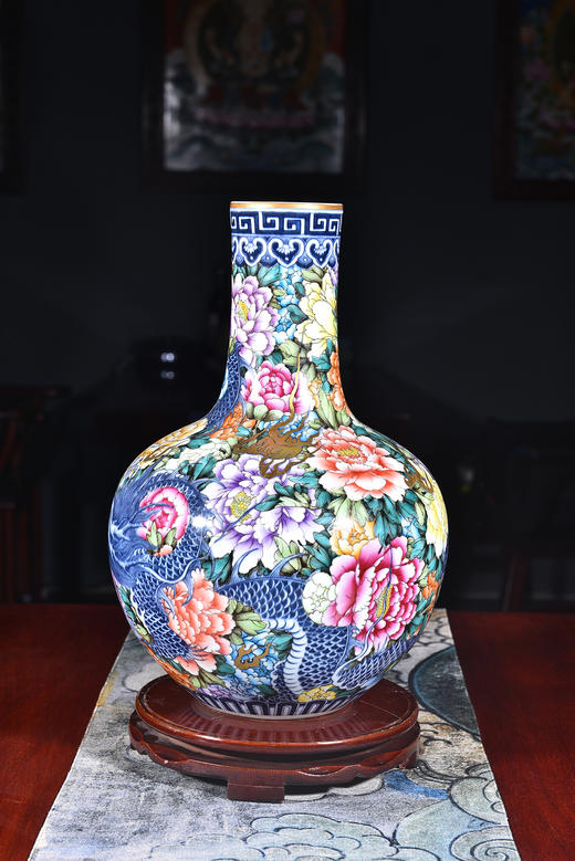 杨海新：青花斗粉彩龙腾盛世天球 商品图0