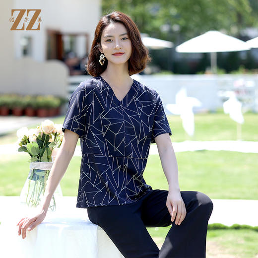 佐尔美夏季新款 桑蚕丝真丝弹力斜纹绸衬衫女E12CS58 商品图2