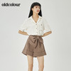oldcolour2022夏季新品简约通勤短袖衬衫女O21011357 商品缩略图1