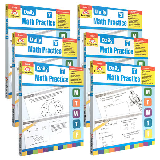 【Evan-Moor Best】Daily Math Practice TE 每日练习系列 数学 完整版 商品图1