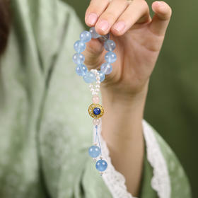 【宫里手捻】 海蓝宝海梦诗语手持 手机链