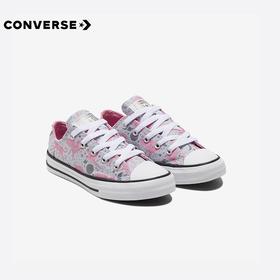 converse匡威商场同款童鞋正品新品女童低帮系带帆布鞋女孩鞋子潮672222C/672102C