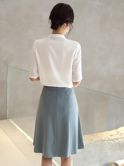 艾尚臣职业裙套装工作服气质女神范时尚美容院空姐制服前台工作装 商品图4