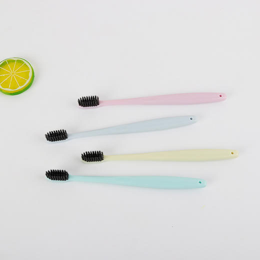 【日用百货】无印同款 日式良品竹炭牙刷素色小头细软毛护理牙刷 商品图4