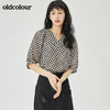 oldcolour2022夏季新品休闲宽松格子套头衫女O21012157 商品缩略图2