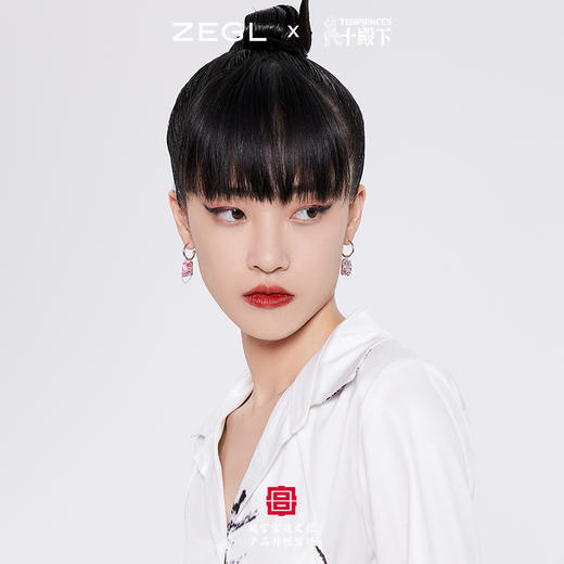 ZEGL故宫宫廷文化十殿下梅花耳环女小众设计感耳钉925银针耳饰品 商品图3