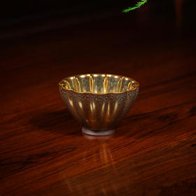 龙德堂陶艺 《星月天目盏·菊蕊 》金丝玉毫盏 90cc (库存询客服)