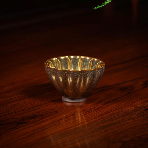 龙德堂陶艺 《星月天目盏·菊蕊 》金丝玉毫盏 90cc (库存询客服) 商品图0