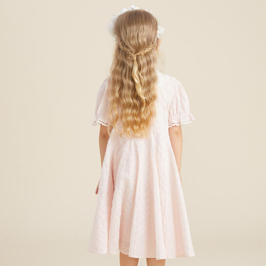 谜底童装商场同款2022夏新款A型长款裙子复古浪漫连衣裙B1BKL0329 商品图2