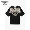 BOYLONDON短袖男女同款22春夏新品圆领烫金LOGO朋克风T恤B222N01052 商品缩略图1