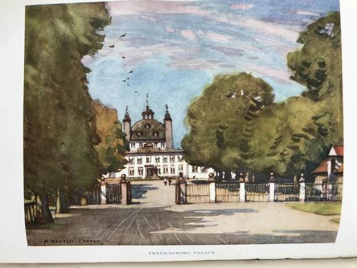 1928年 丹麦：海王的土地 32幅彩色插图 漆布精装32开 商品图6