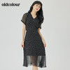 oldcolour2022夏季新品休闲通勤短袖连衣裙O21101105 商品缩略图1