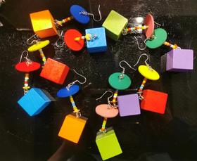 又桃｜方块耳环