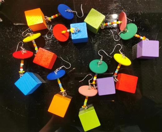 又桃｜方块耳环 商品图0